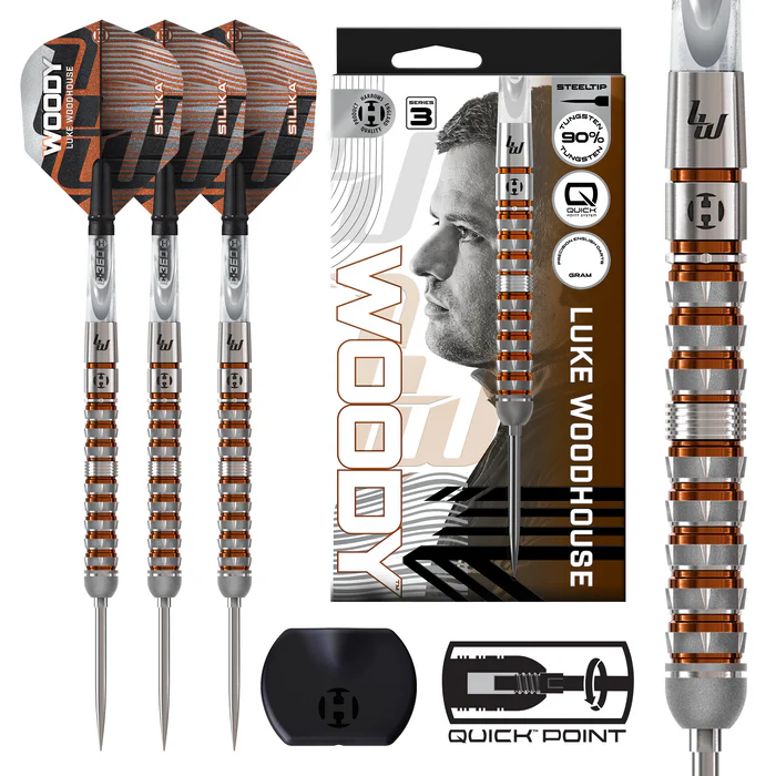 Fléchettes Harrows Luke Woodhouse pointe acier 25gr