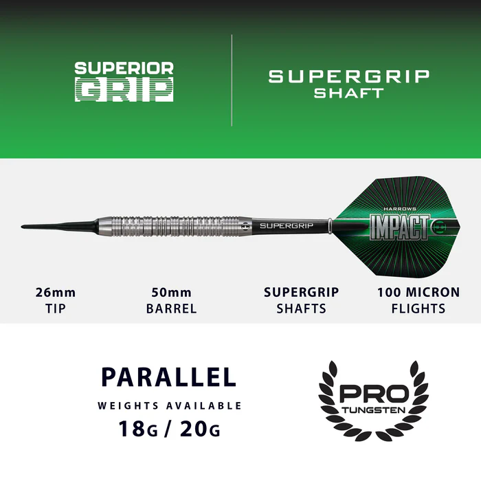 Fléchettes Harrows Impact pointe nylon