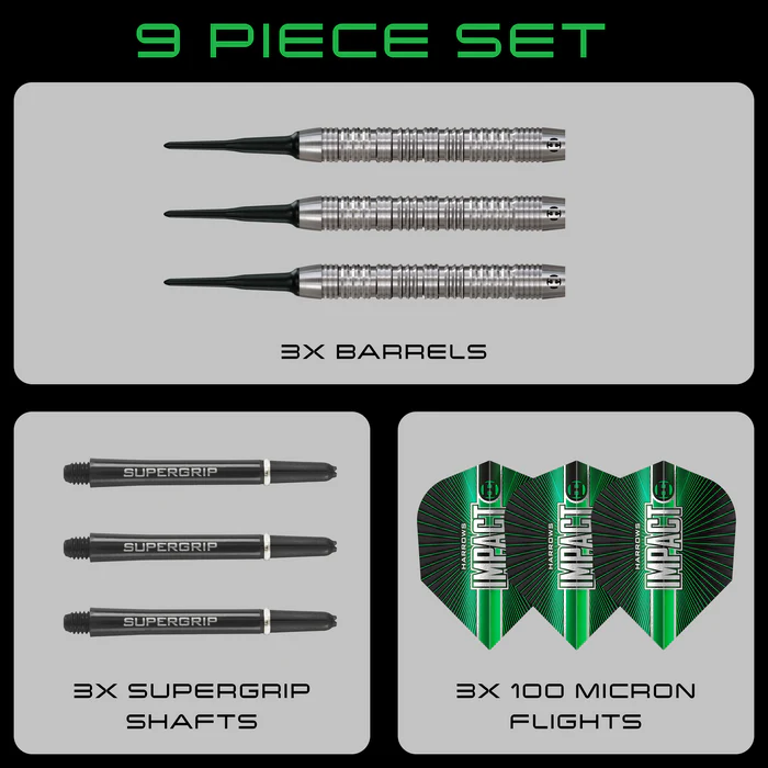 Fléchettes Harrows Impact pointe nylon