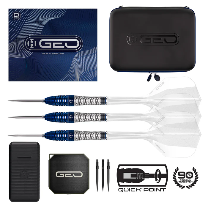 Fléchettes Harrows Géo 02 Torpédo 90%Tungstène pointe acier 23 gr