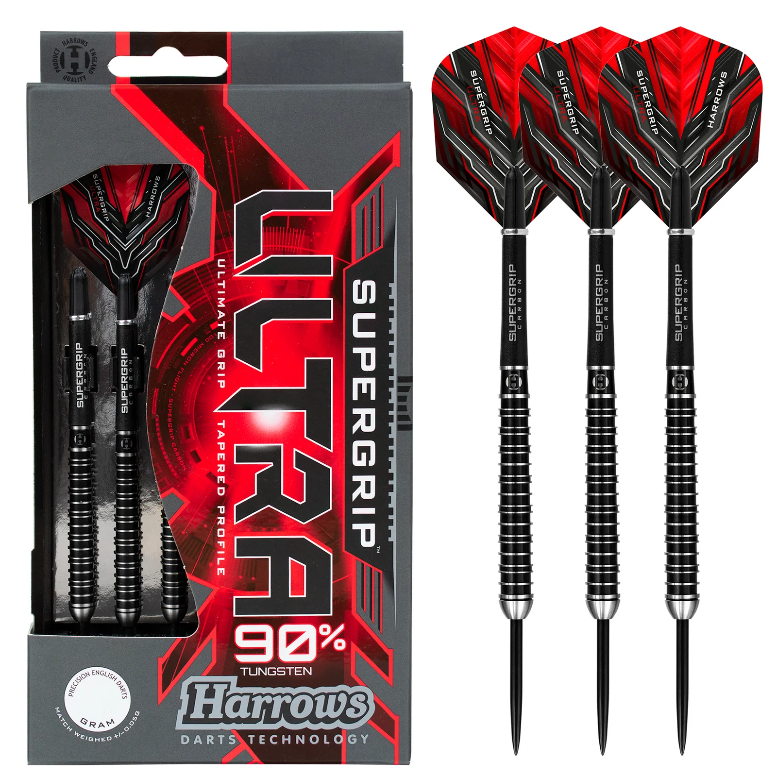 Fléchettes-Harrows-acier-Supergrip-ultra-steeltip