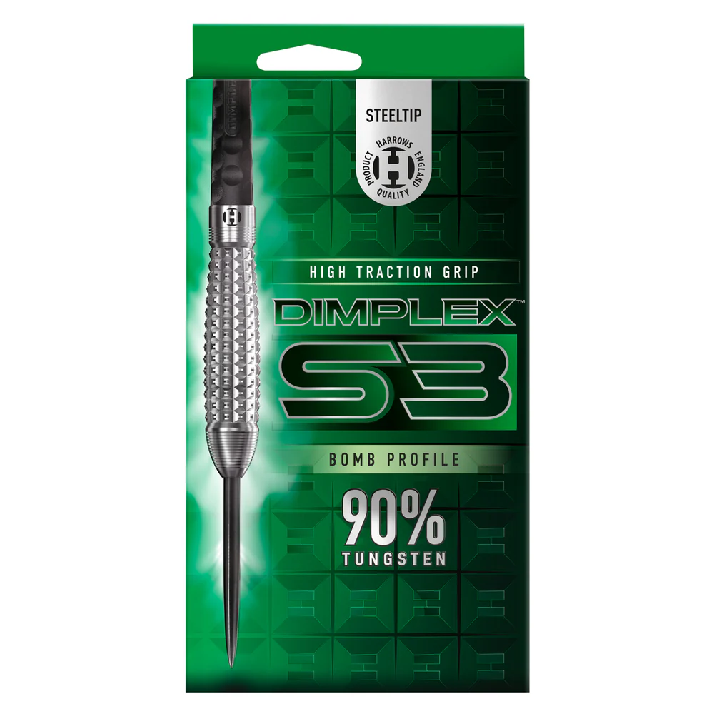 Fléchettes-Harrows-dimplex-S3-bomb-acier-steeltip