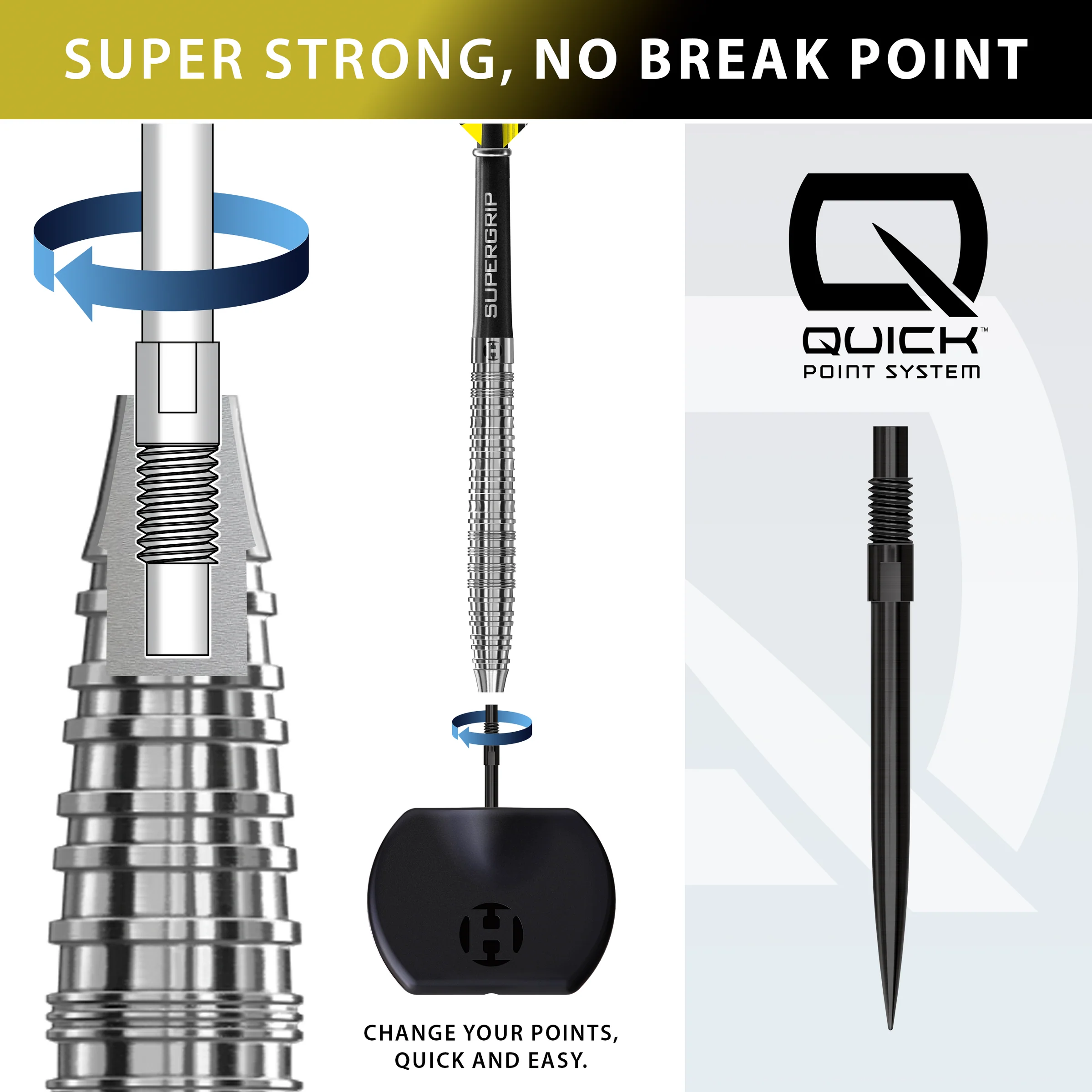 Fléchettes-Harrows-steeltip-NX90-Tapered-90-tungsten-acier