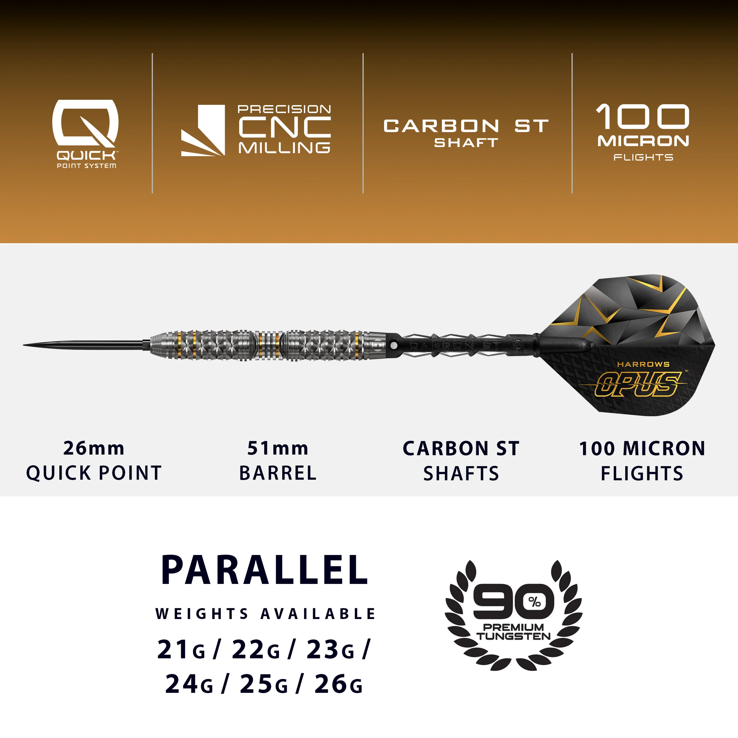 Fléchettes-Harrows-Opus-pointe-acier-steeltip-quick-point