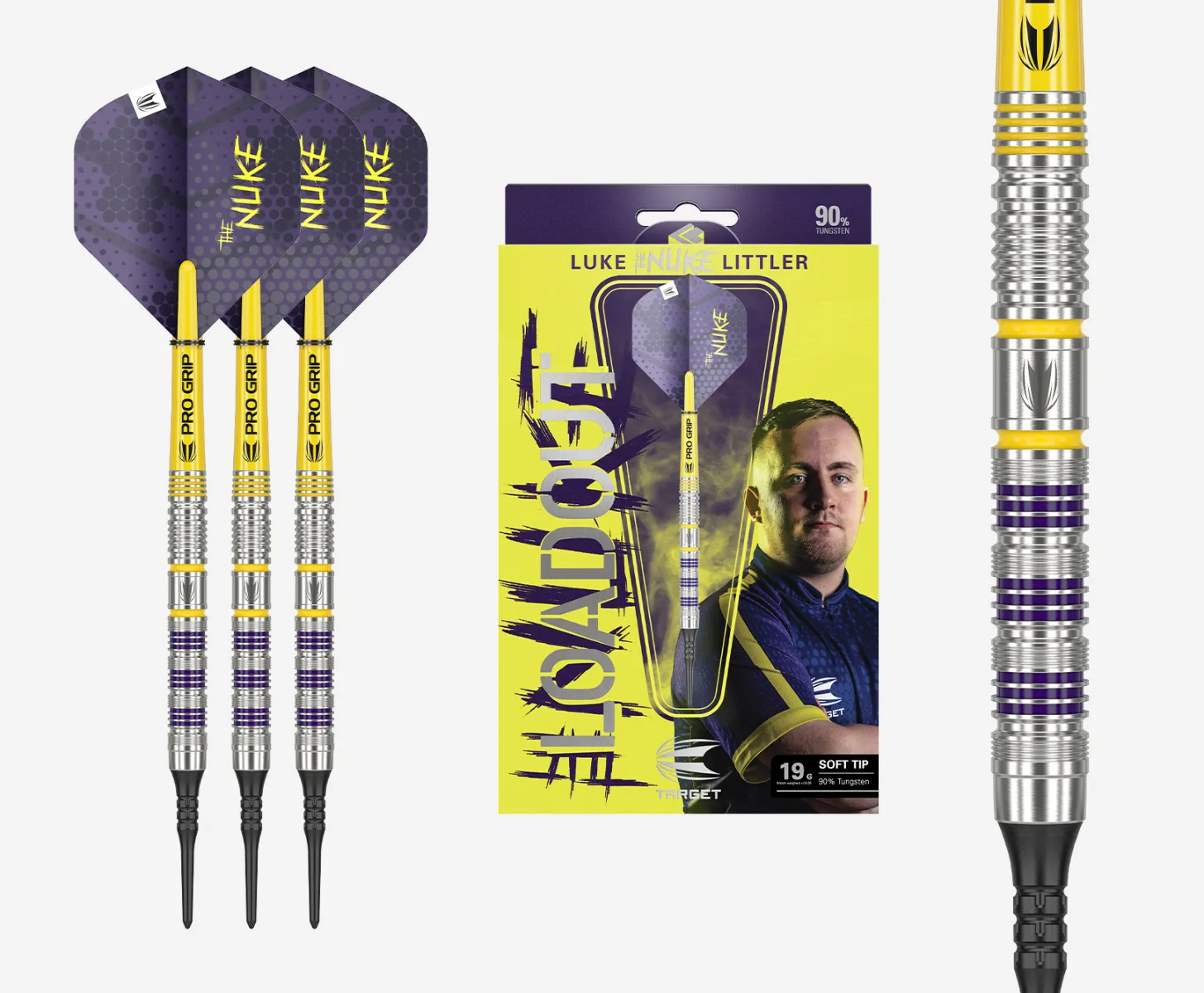 Fléchettes Target Luke LITTLER 90% pointe nylon 19 gr