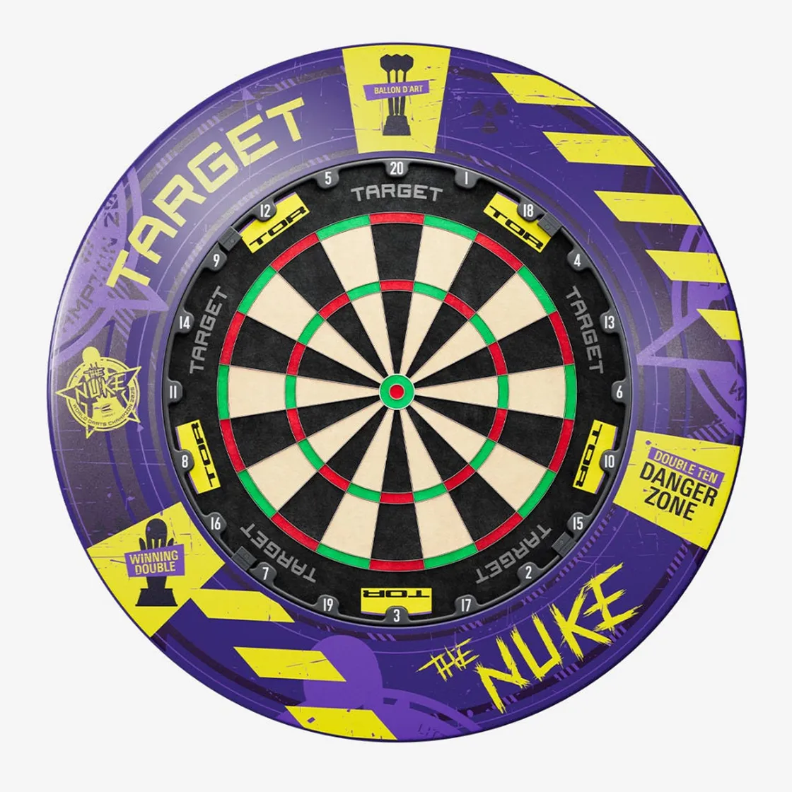 4 Pièces Dartboard Surround Harrows Black-Finition Velours