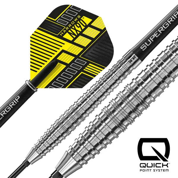 Fléchettes Harrows NX90 Quick Point Tapered pointe acier 21 gr