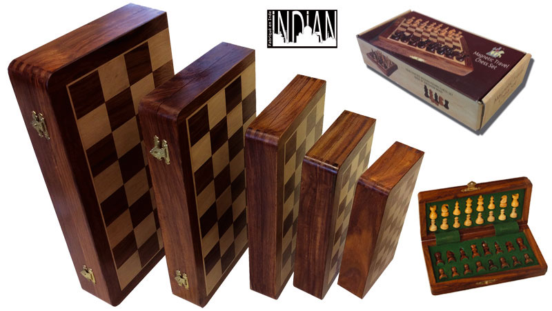 Jeu-d-echecs-pliant-magnetique-marquete-30-cm-Coffret-Bois-patiné