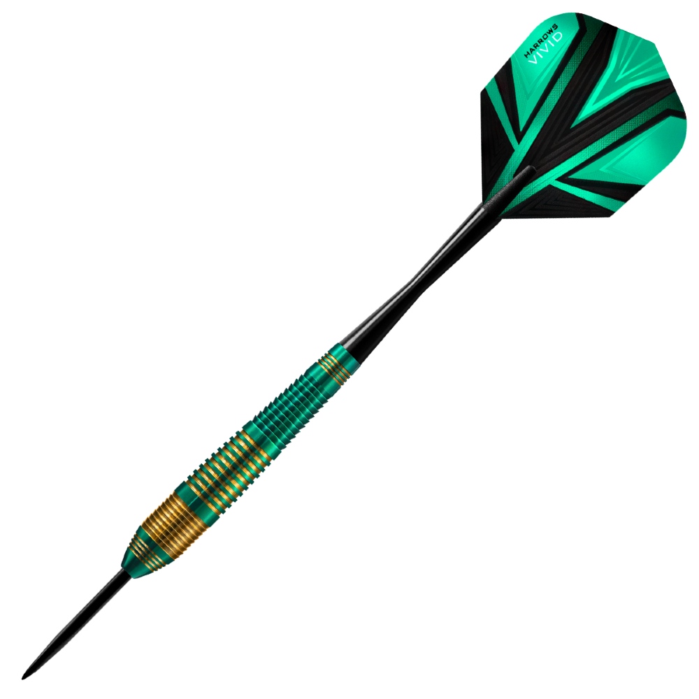 Fléchettes-Harrows-Vivid-pointe-acier-22GR-Vert