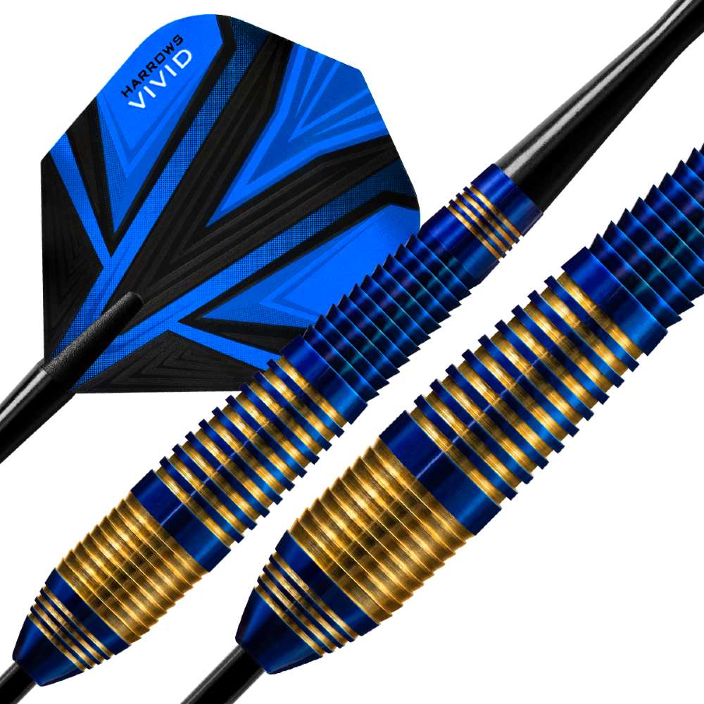 Fléchettes-Harrows-Vivid-pointe-acier-23GR-Bleu