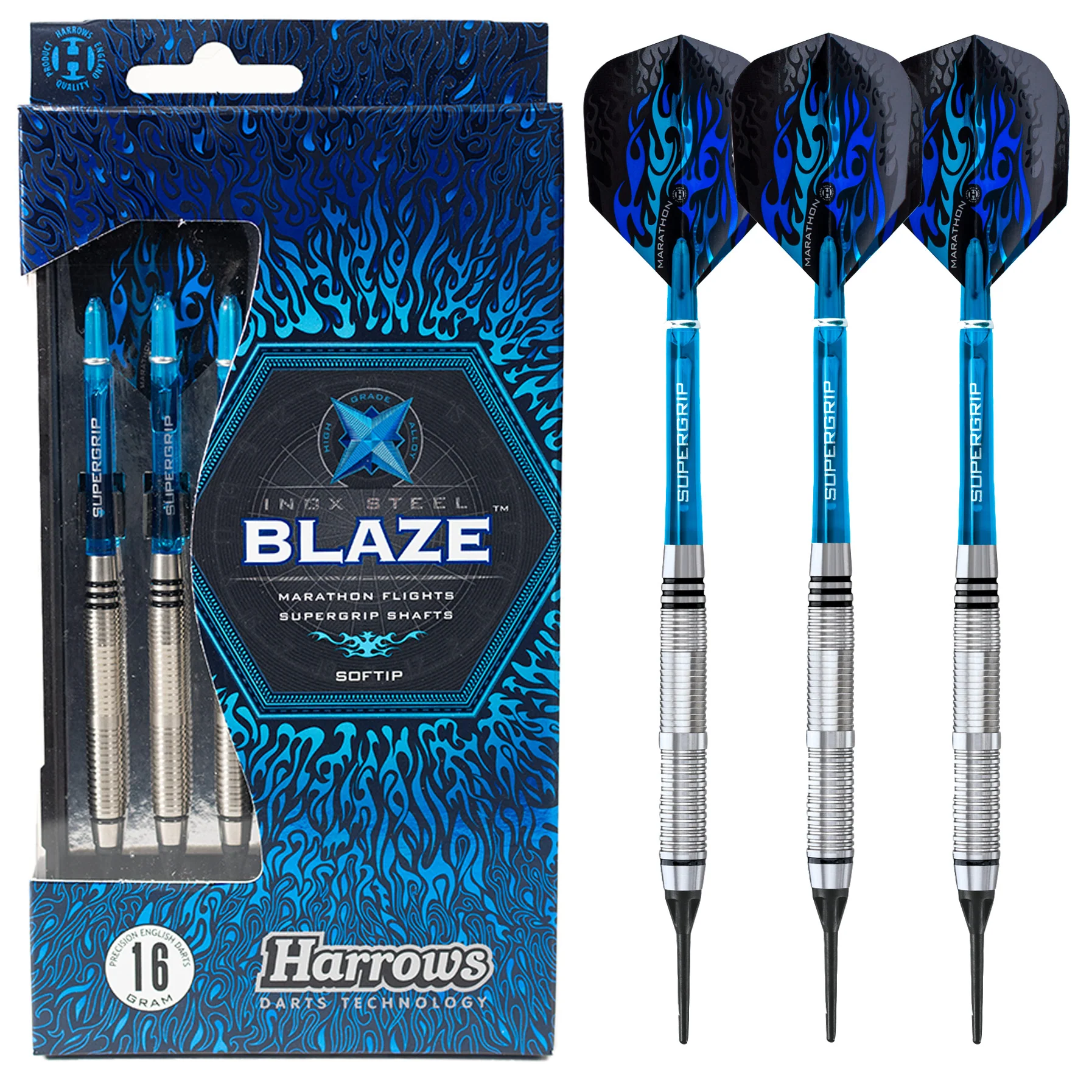 Fléchettes-Harrows-Blaze-pointe-nylon-16GR-B