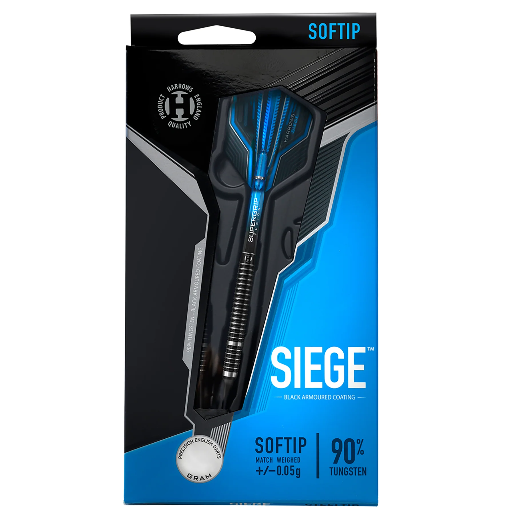 Fléchettes-Harrows-Siège-90%-Tungstène-18GR-pointe-nylon