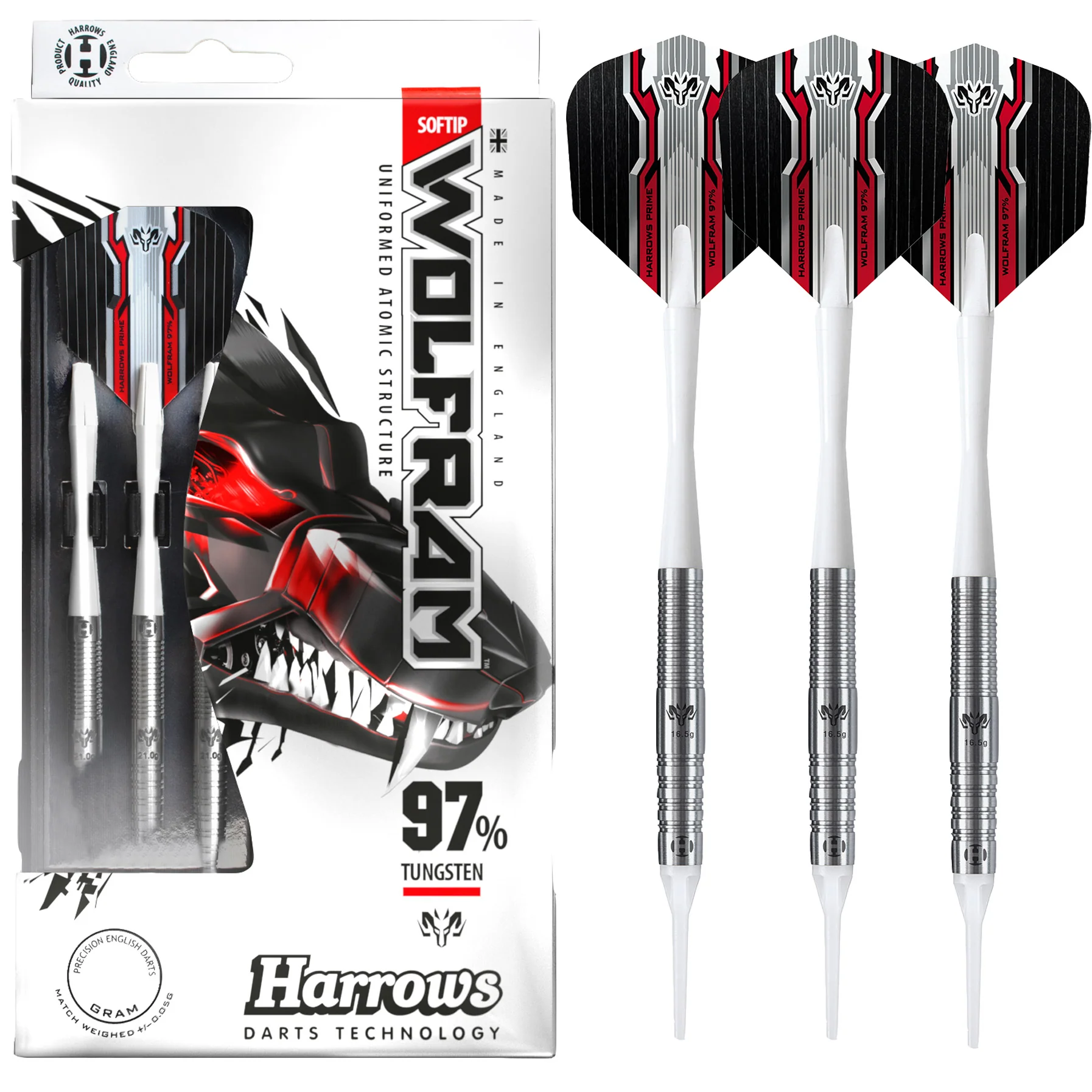 Fléchettes-Harrows-Wolfram-18GR-97%-Tungstène-pointe-nylon