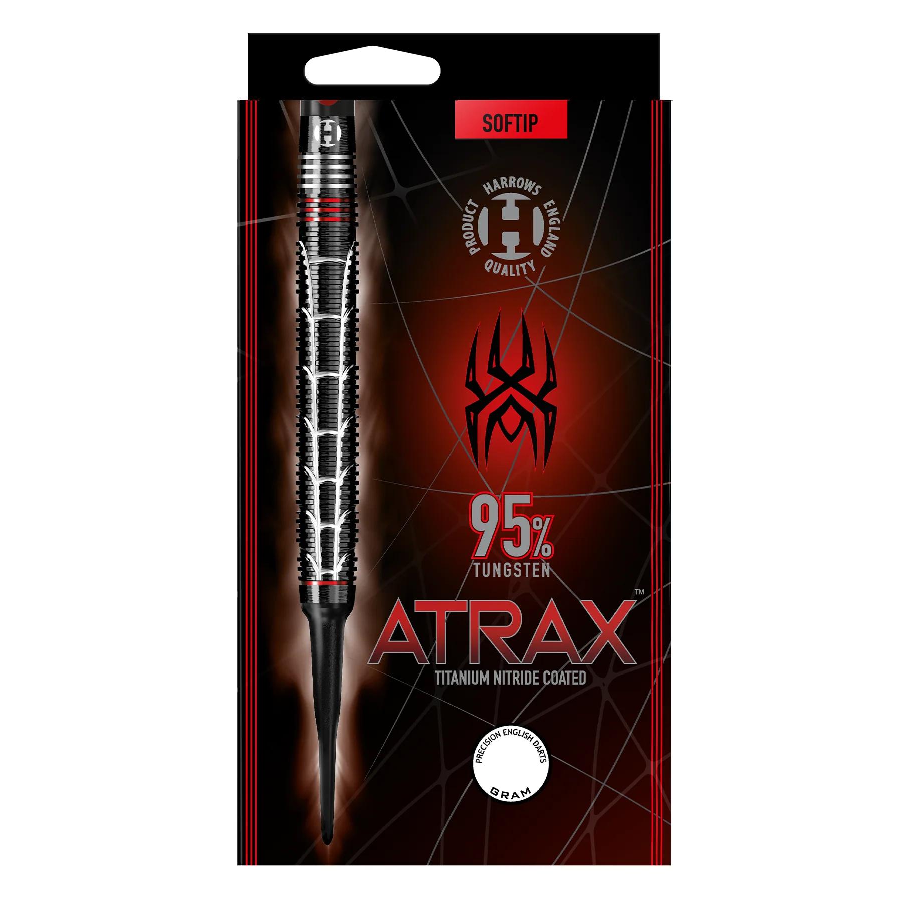 Fléchettes-Harrows Atrax-18-grammes-pointe-nylon-électronique
