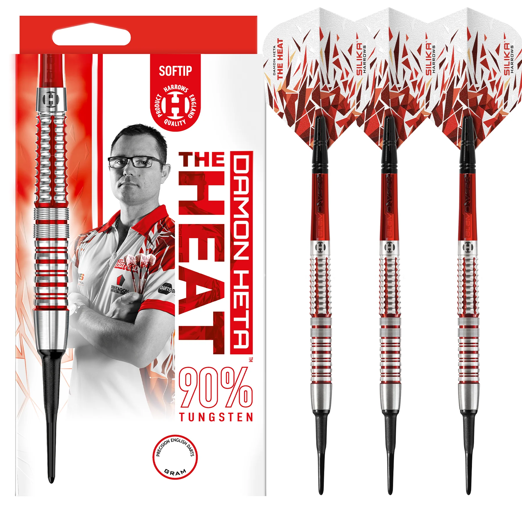 Fléchettes-Harrows Damonheta -18-grammes-pointe-nylon-électronique