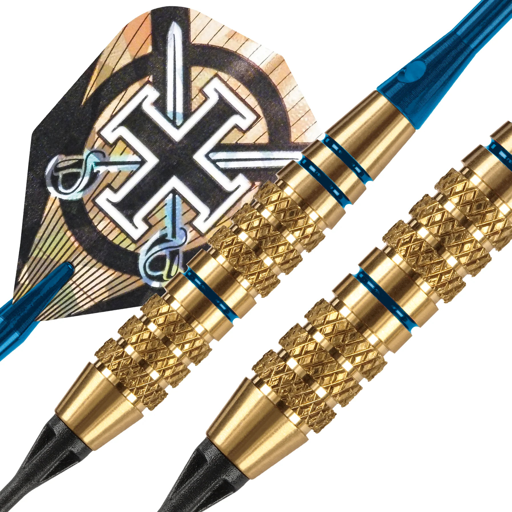 flechette-harrows-nylon-pointe-corsair-bleu
