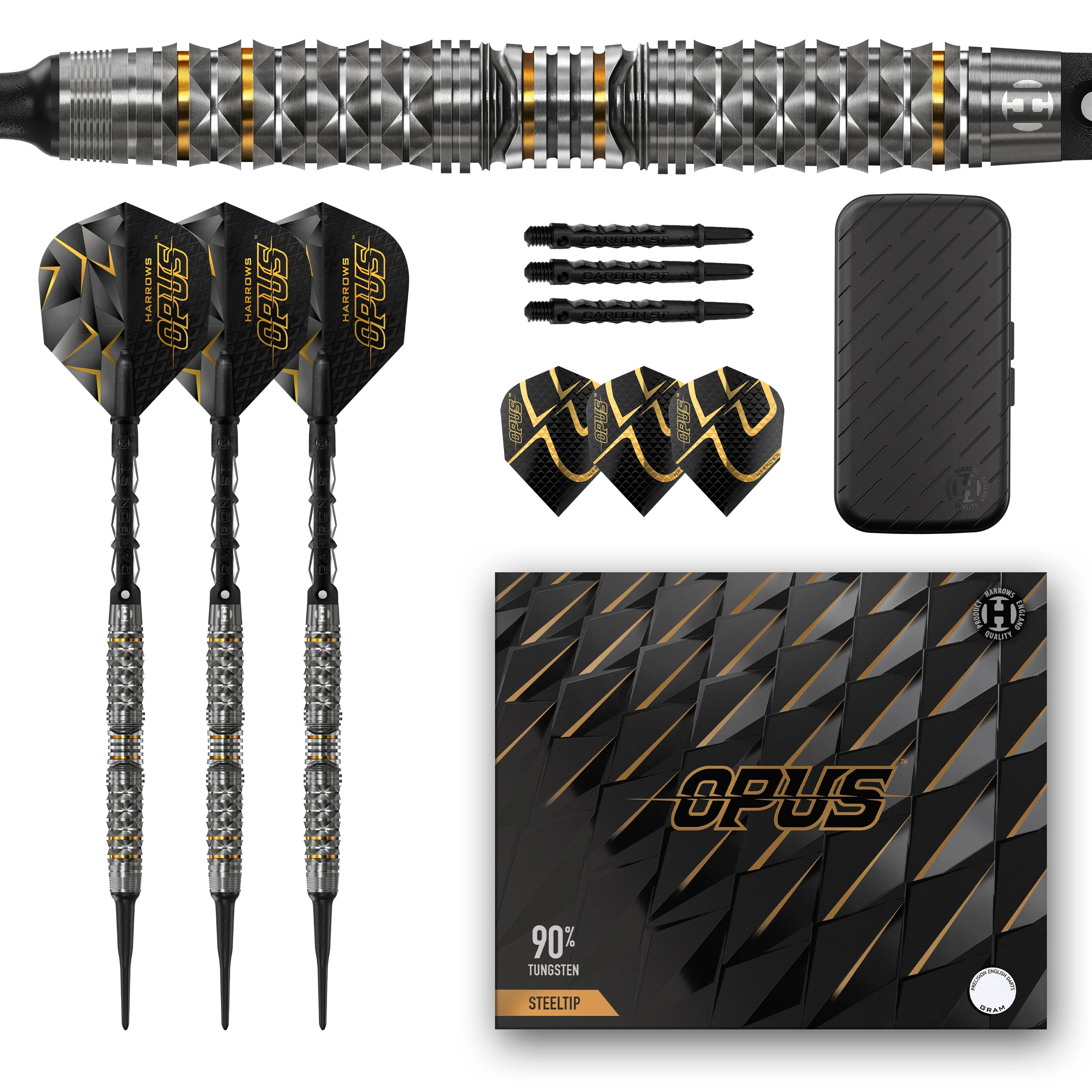 Fléchettes-Harrows-Opus-90%-Tungstène-18GR-pointe-nylon