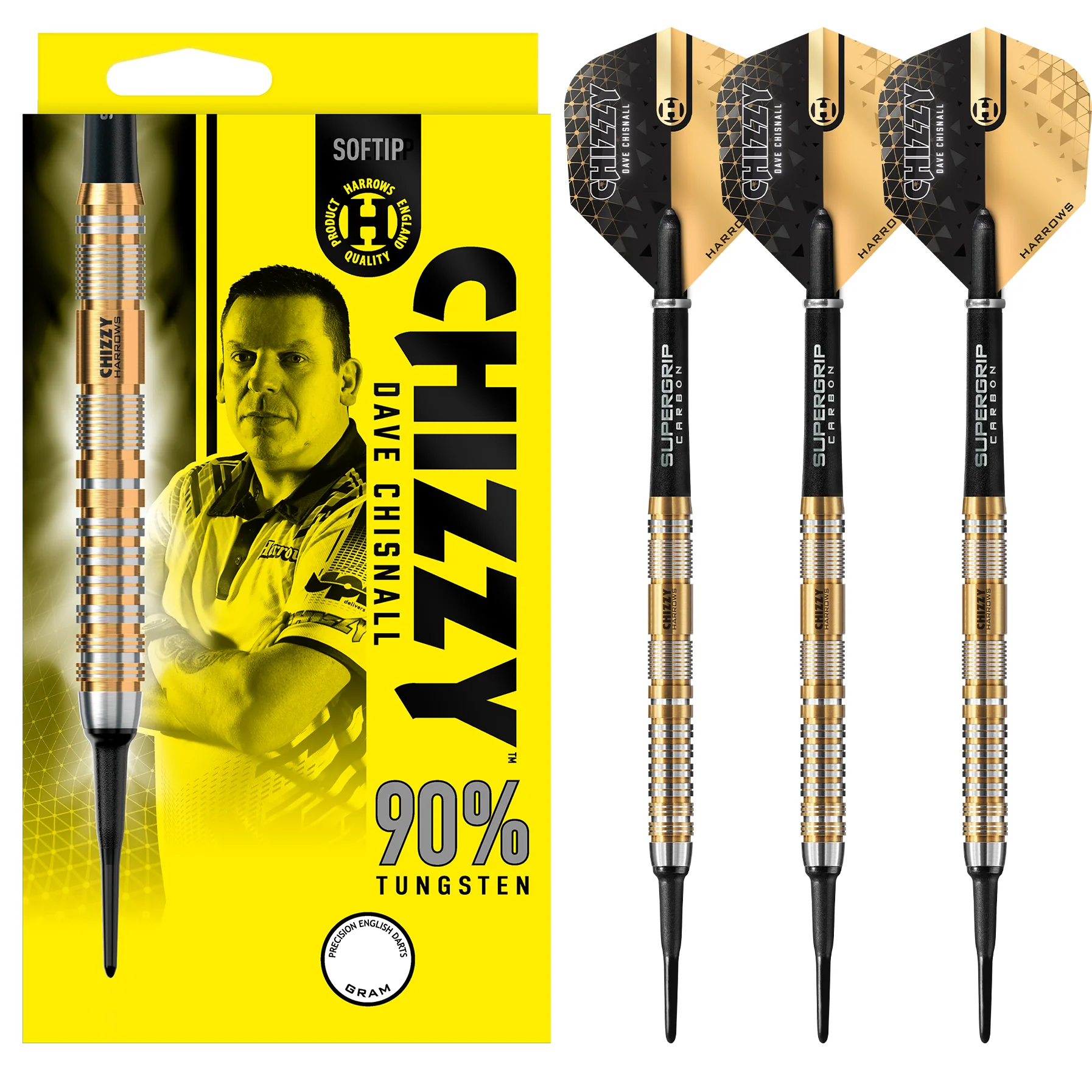 Fléchettes-Harrows Chizzy-serie 2 -18-grammes-pointe-nylon-électronique